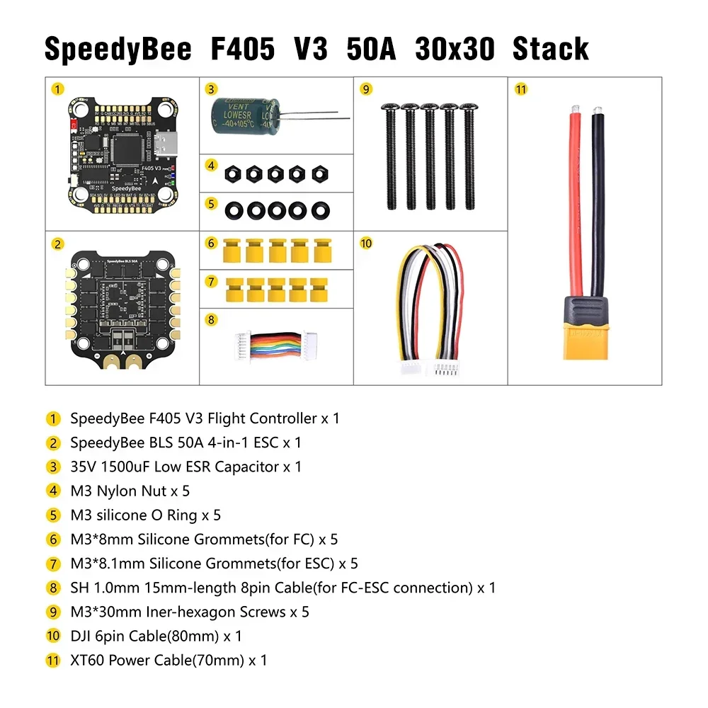 SpeedyBee F405 V3/V4 FC ESC St - Speedybee F405 V4 Bls 55A Stack review and price